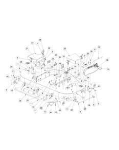 Fabricated Cutter Deck 72-Inch Diagram and Parts List for M72-CT 53AB5JEZ750-28-HP-3Cylinder-OHV Cub Cadet Lawn Tractor